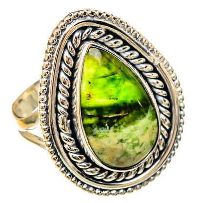 Australian Green Opal Rings handcrafted by Ana Silver Co - RING105622 - Photo 2