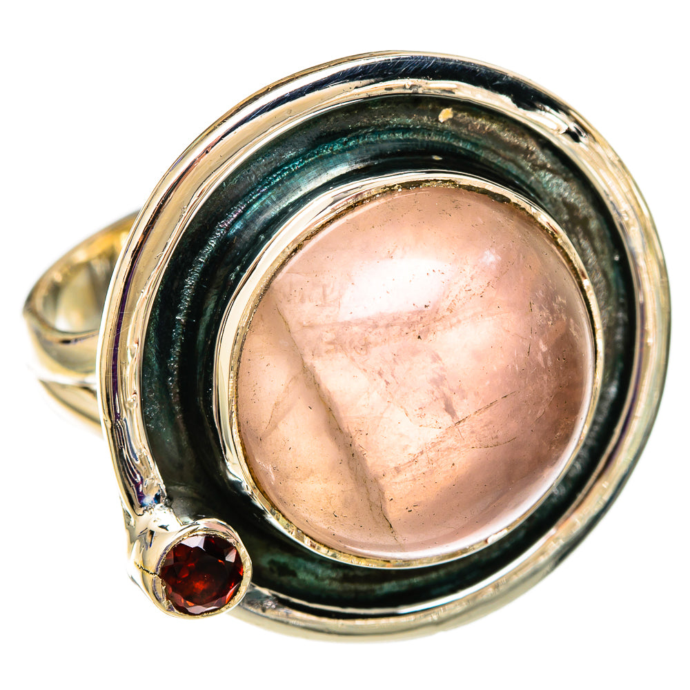 Rose Quartz, Garnet Rings handcrafted by Ana Silver Co - RING105634 - Photo 2