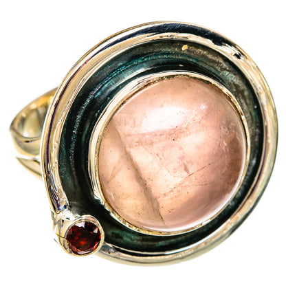 Rose Quartz, Garnet Rings handcrafted by Ana Silver Co - RING105634 - Photo 2