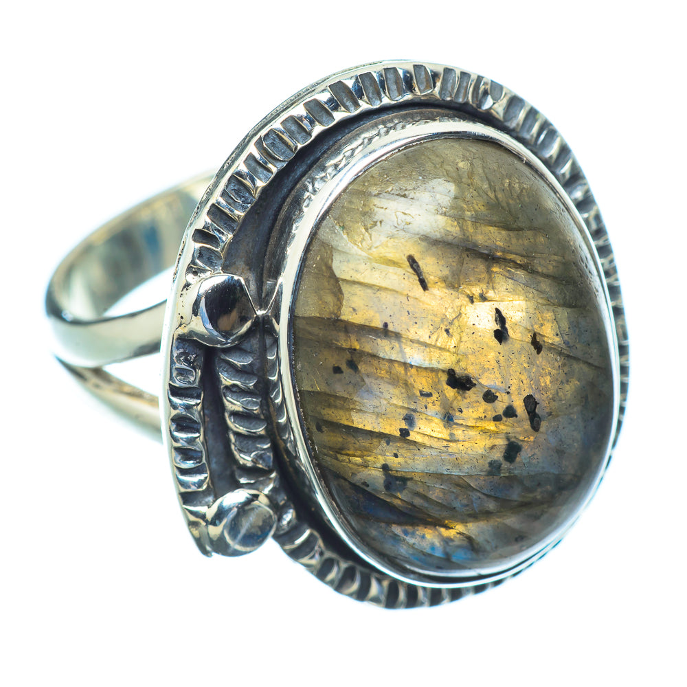 Labradorite Rings handcrafted by Ana Silver Co - RING10563