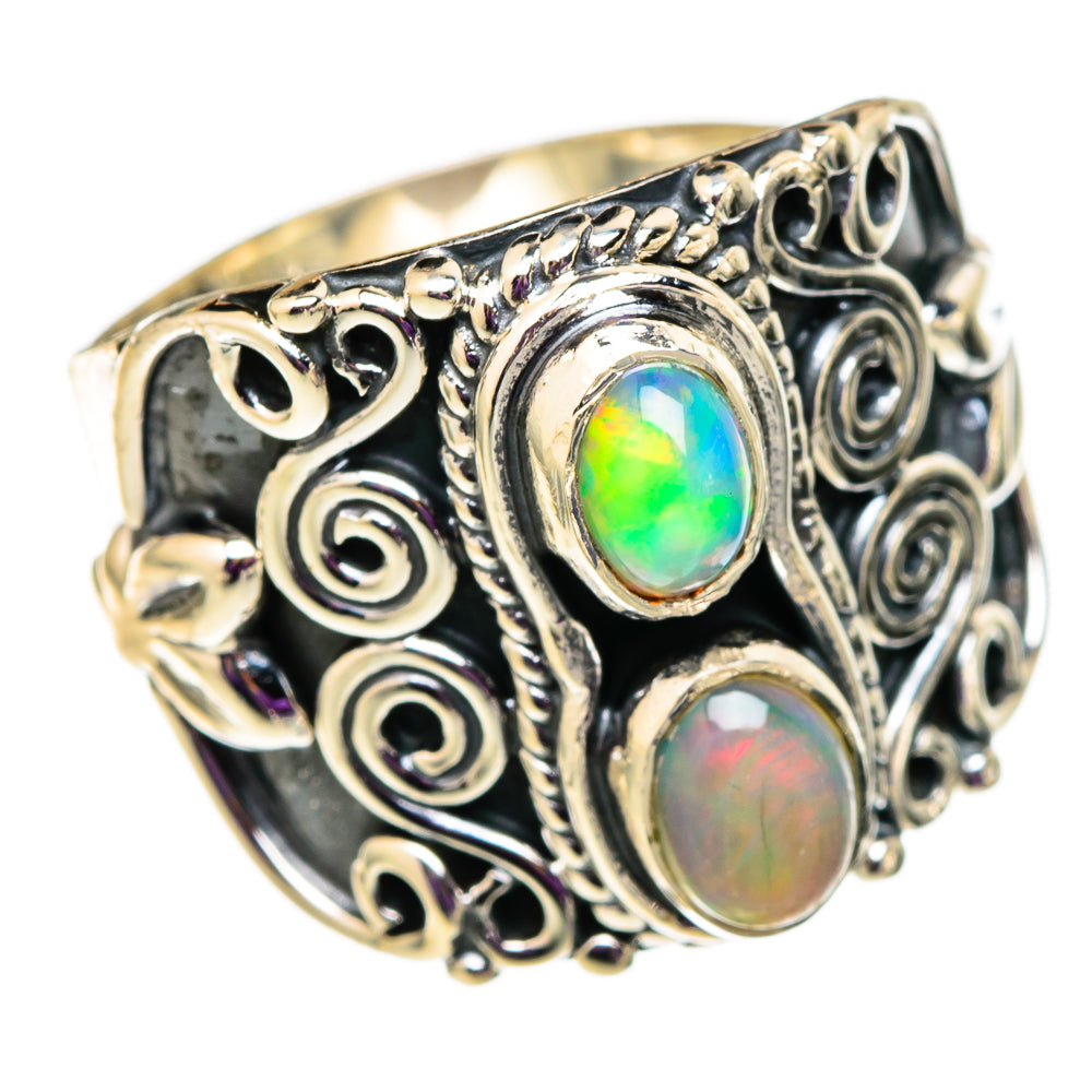 Ethiopian Opal Rings handcrafted by Ana Silver Co - RING105650 - Photo 2