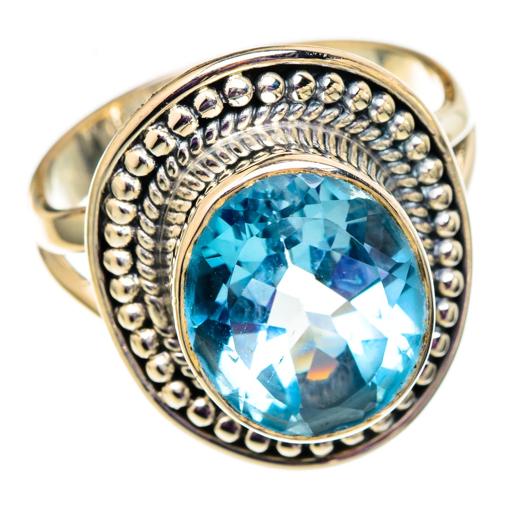 Blue Topaz Rings handcrafted by Ana Silver Co - RING105653 - Photo 2