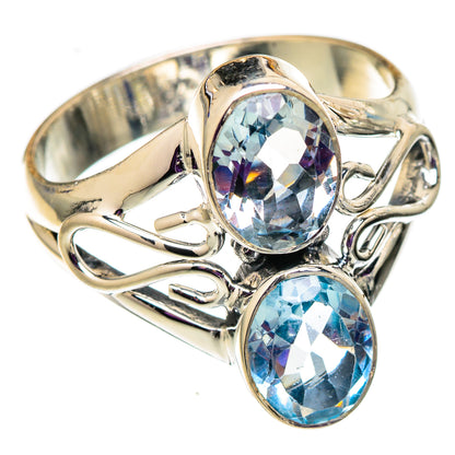 Blue Topaz Rings handcrafted by Ana Silver Co - RING105654 - Photo 2