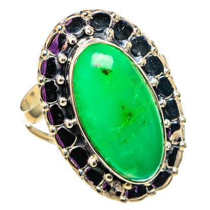 Chrysoprase Rings handcrafted by Ana Silver Co - RING105662 - Photo 2