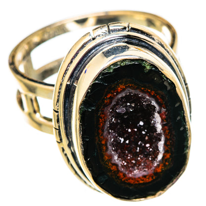 Coconut Geode Druzy Rings handcrafted by Ana Silver Co - RING105666 - Photo 2