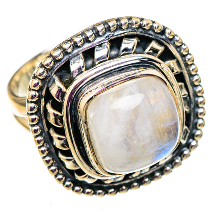 Rainbow Moonstone Rings handcrafted by Ana Silver Co - RING105681 - Photo 2
