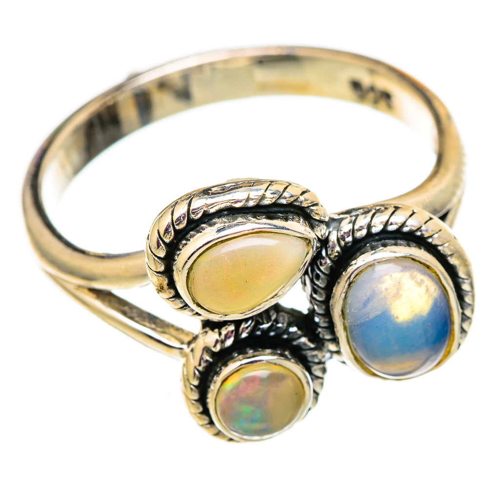 Ethiopian Opal Rings handcrafted by Ana Silver Co - RING105684 - Photo 2
