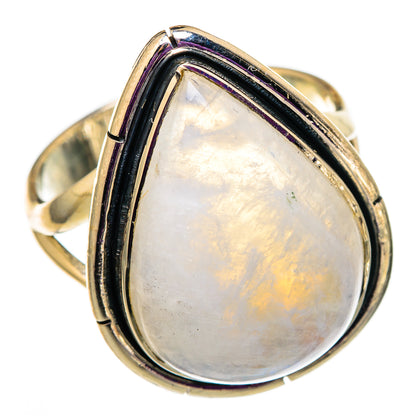 Rainbow Moonstone Rings handcrafted by Ana Silver Co - RING105714 - Photo 2