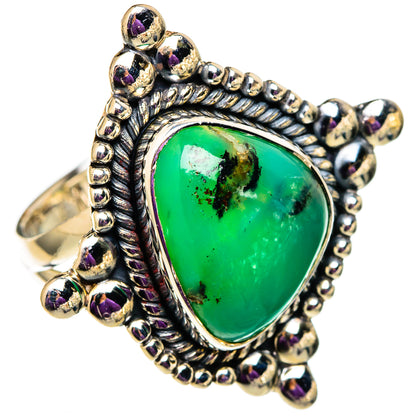 Chrysoprase Rings handcrafted by Ana Silver Co - RING105723 - Photo 2