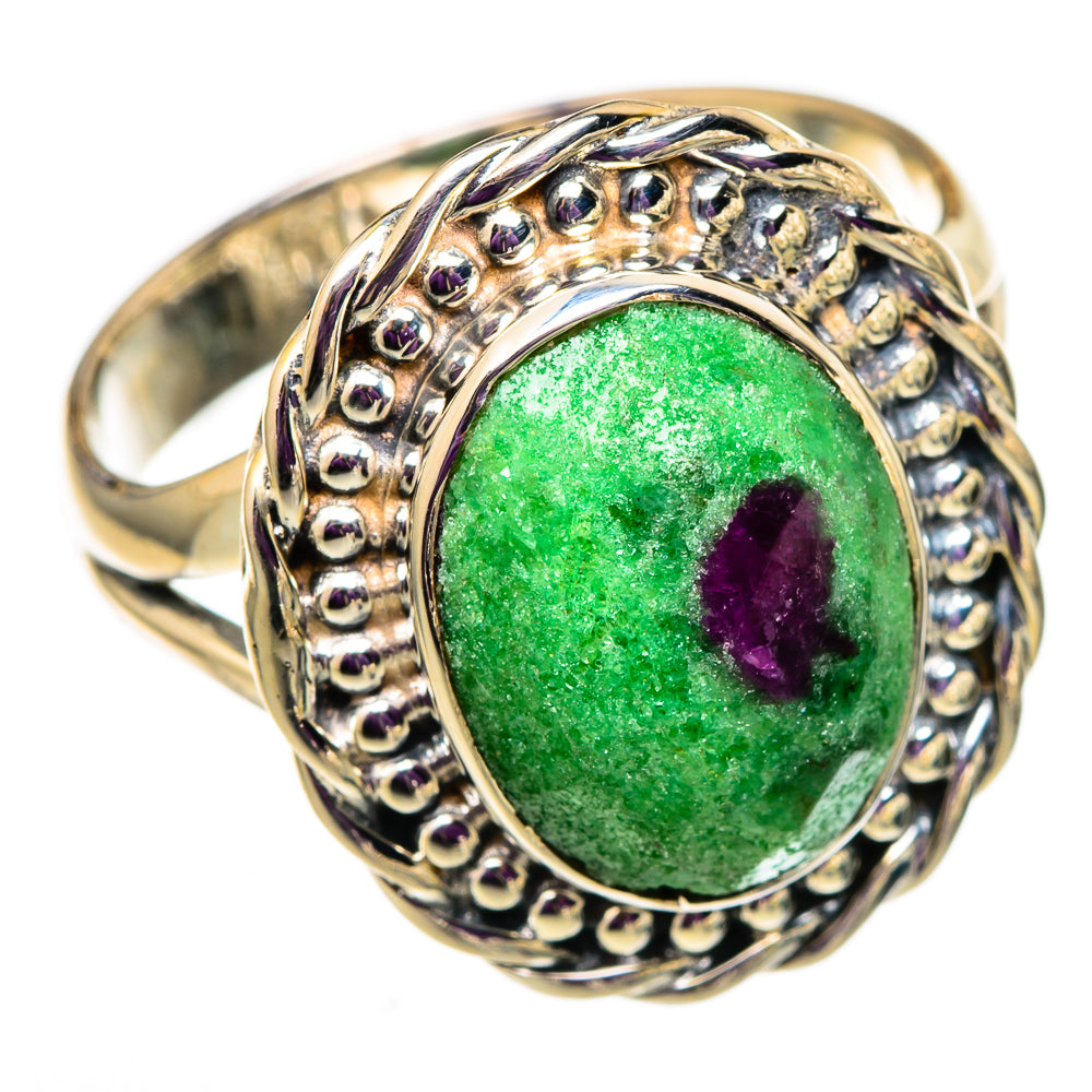 Ruby Zoisite Rings handcrafted by Ana Silver Co - RING105725 - Photo 2