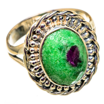 Ruby Zoisite Rings handcrafted by Ana Silver Co - RING105725 - Photo 2