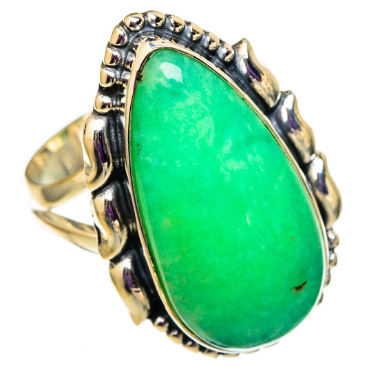Chrysoprase Rings handcrafted by Ana Silver Co - RING105726 - Photo 2