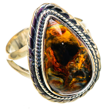 Golden Pietersite Rings handcrafted by Ana Silver Co - RING105730 - Photo 2
