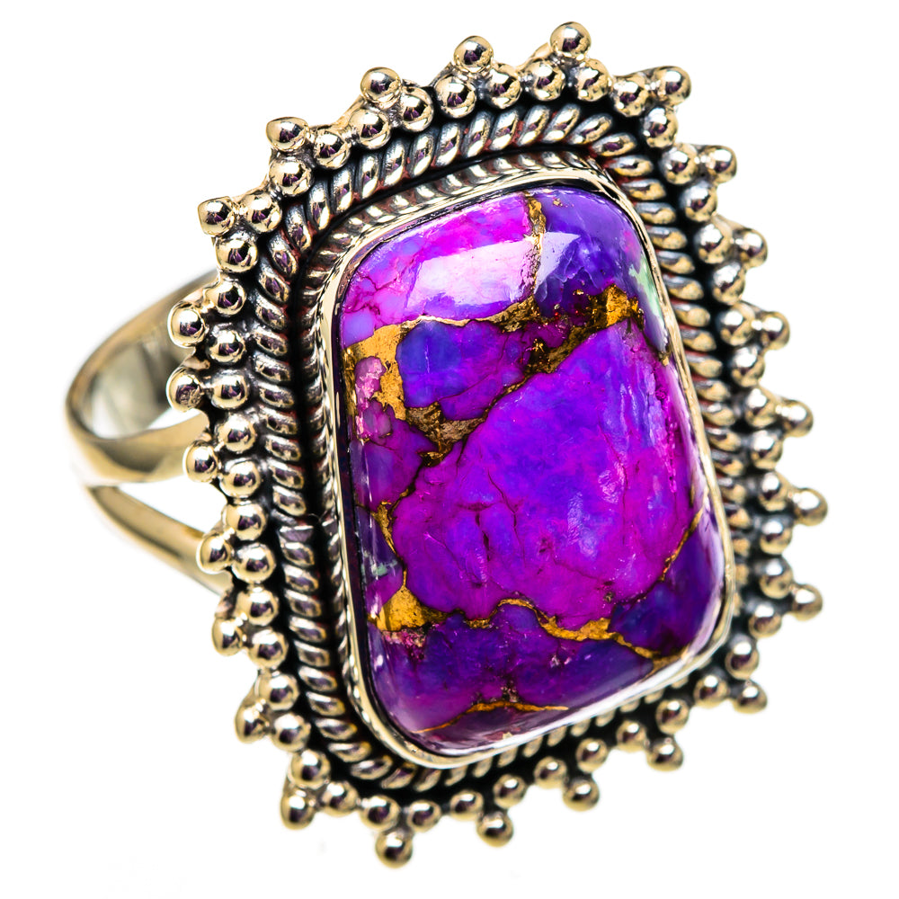 Purple Copper Composite Turquoise Rings handcrafted by Ana Silver Co - RING105736 - Photo 2