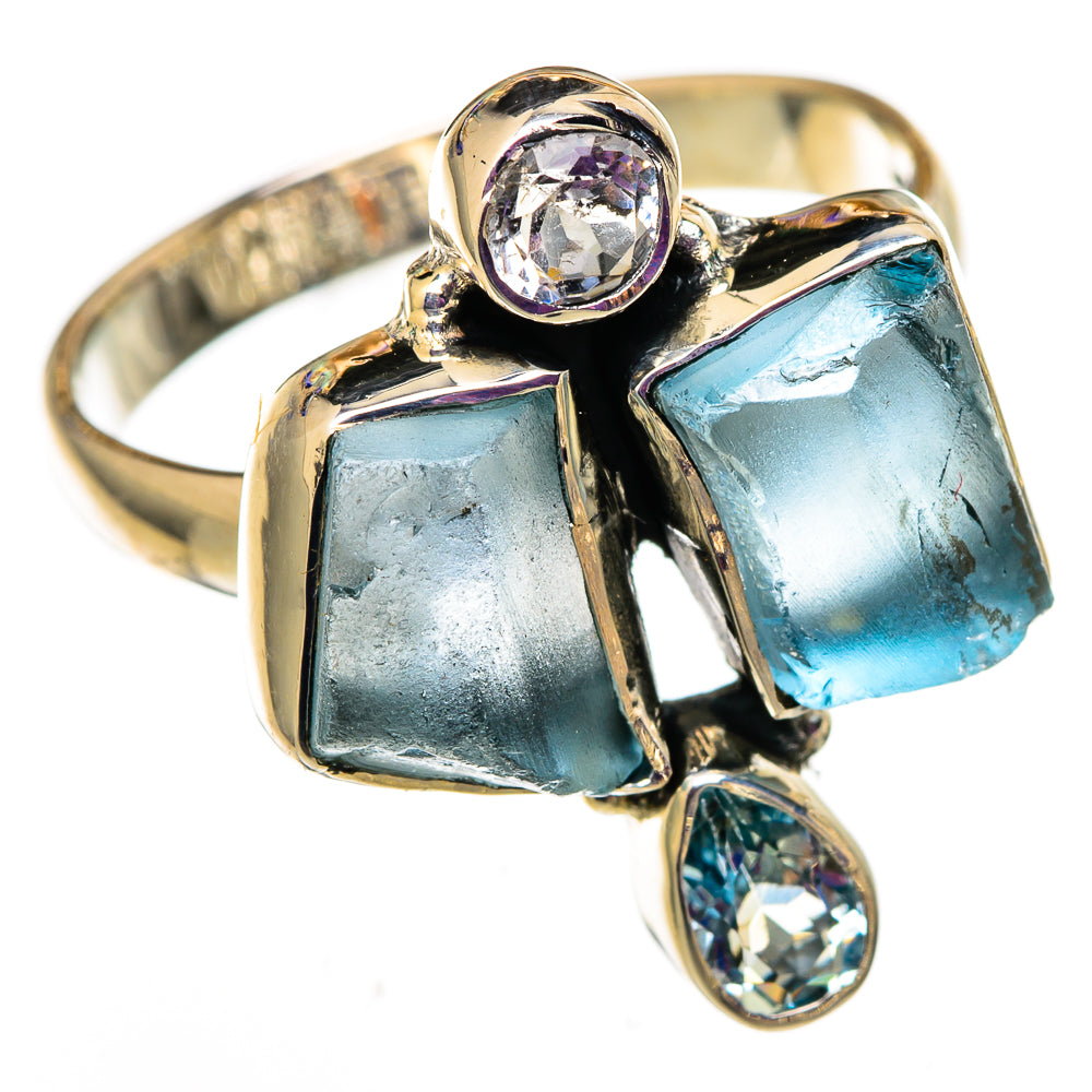 Aquamarine, Blue Topaz Rings handcrafted by Ana Silver Co - RING105747 - Photo 2