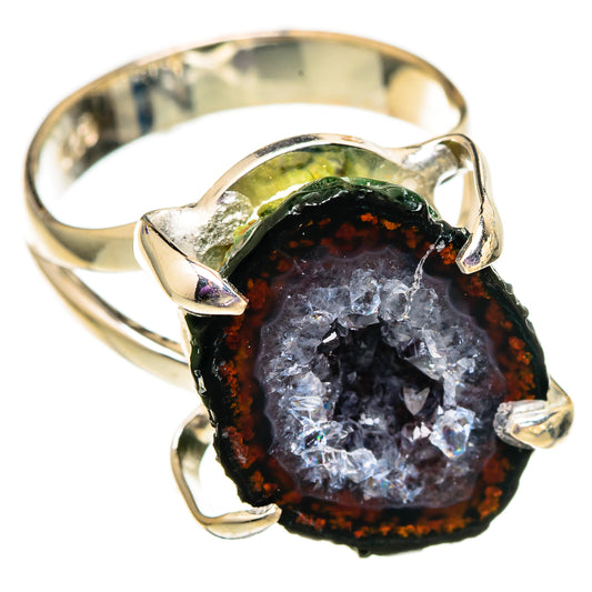 Coconut Geode Druzy Rings handcrafted by Ana Silver Co - RING105758 - Photo 2