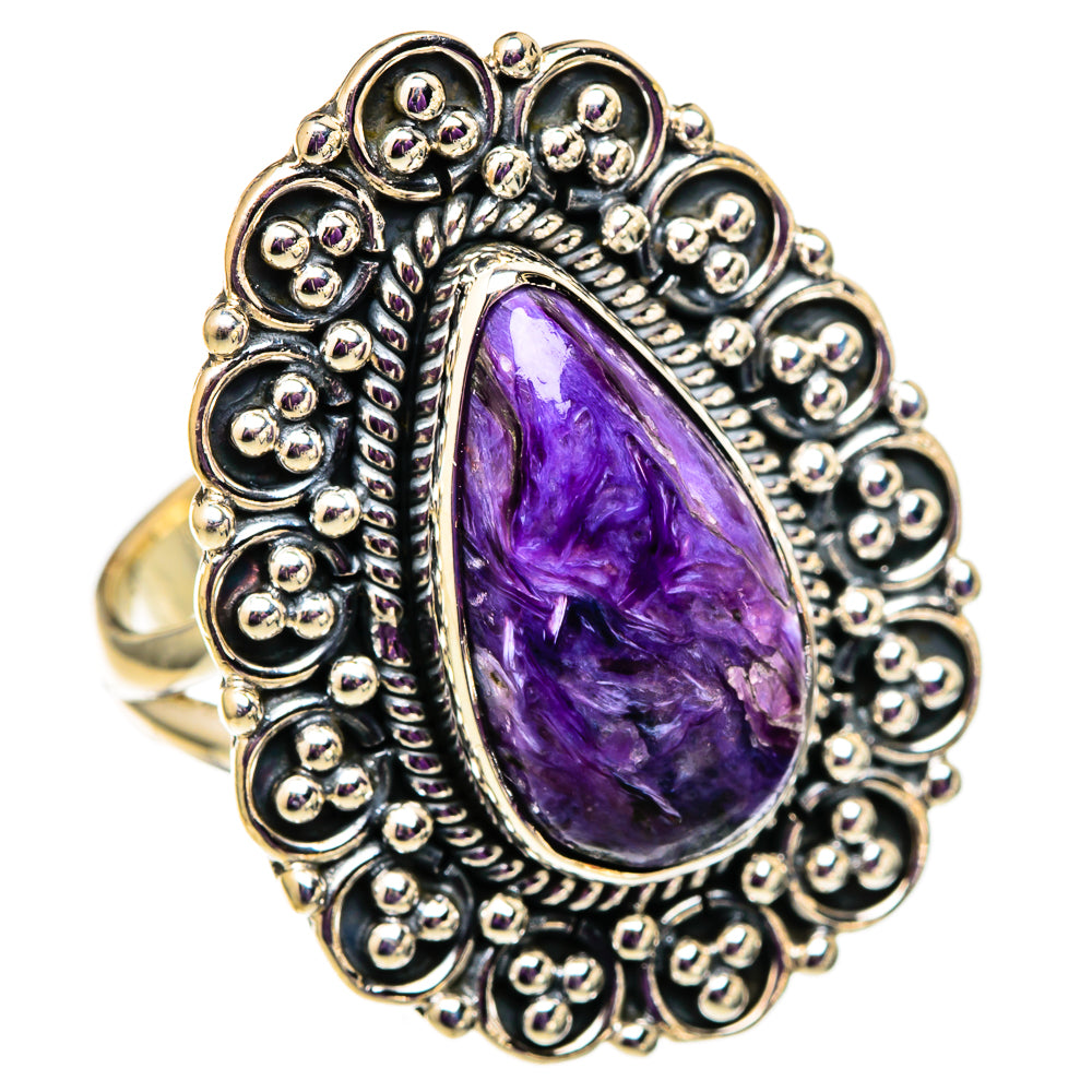 Charoite Rings handcrafted by Ana Silver Co - RING105763 - Photo 2