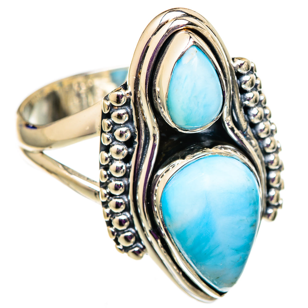 Larimar Rings handcrafted by Ana Silver Co - RING105773 - Photo 2