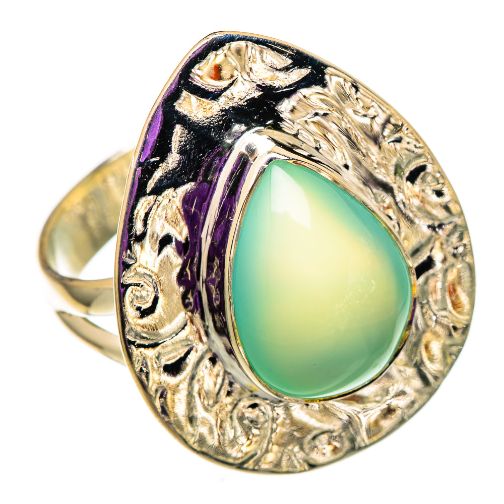 Aqua Chalcedony Rings handcrafted by Ana Silver Co - RING105775 - Photo 2