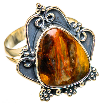 Golden Pietersite Rings handcrafted by Ana Silver Co - RING105785 - Photo 2