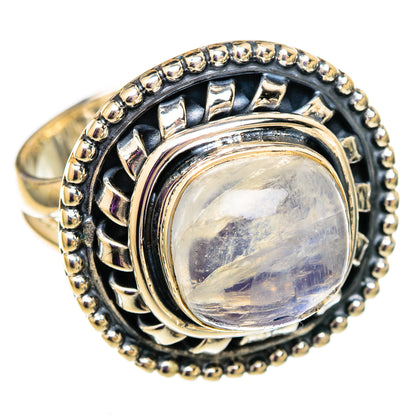 Rainbow Moonstone Rings handcrafted by Ana Silver Co - RING105799 - Photo 2