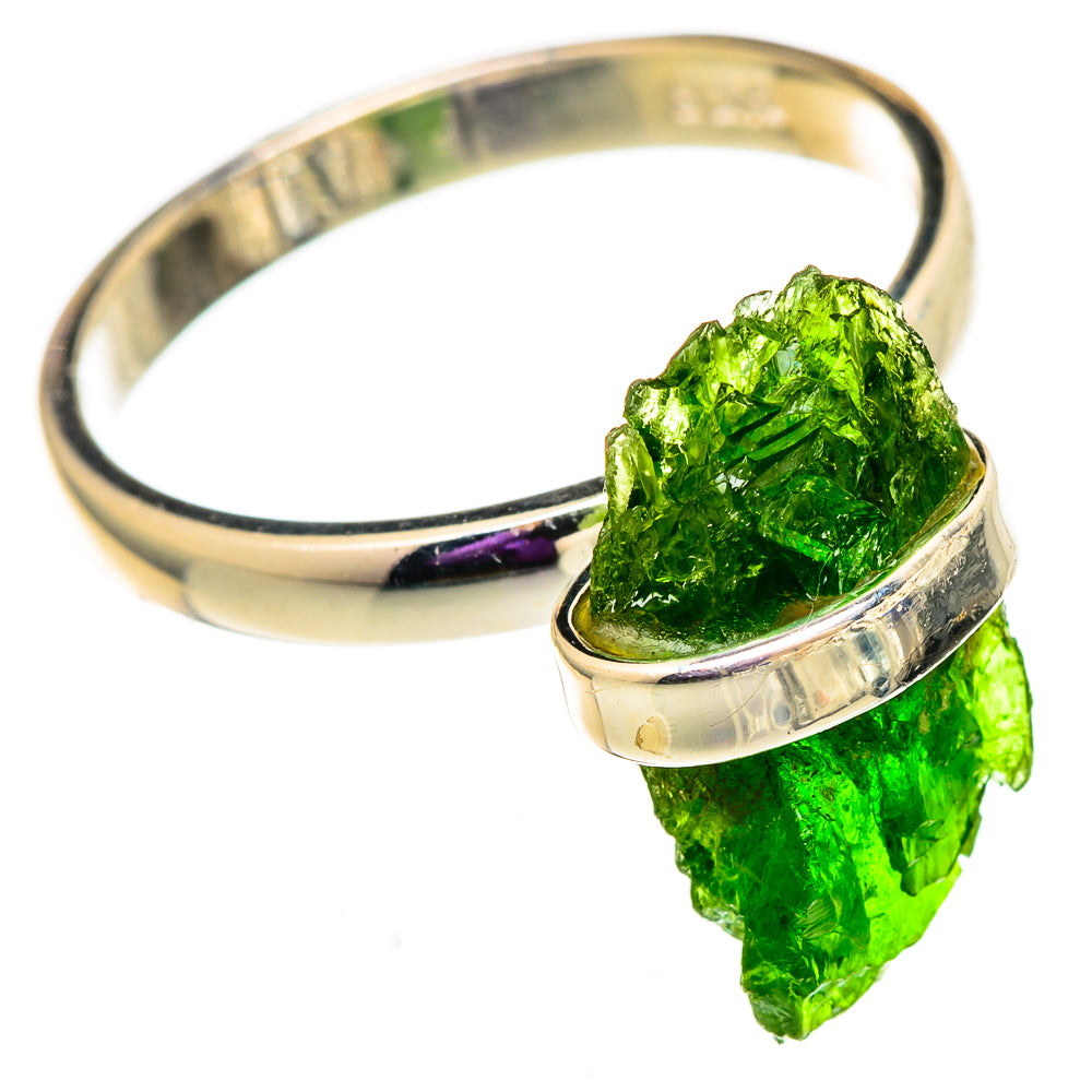 Chrome Diopside Rings handcrafted by Ana Silver Co - RING105807 - Photo 2
