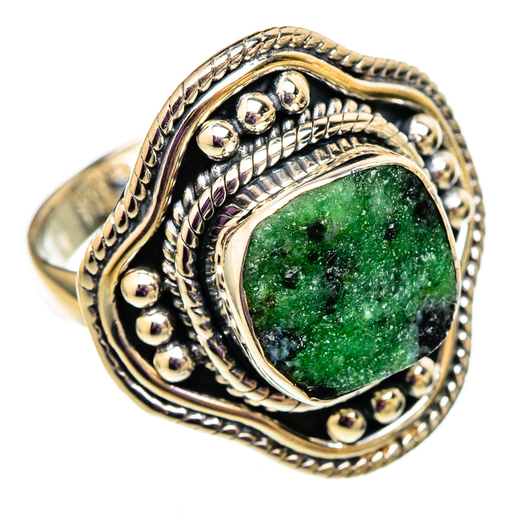 Ruby Zoisite Rings handcrafted by Ana Silver Co - RING105811 - Photo 2