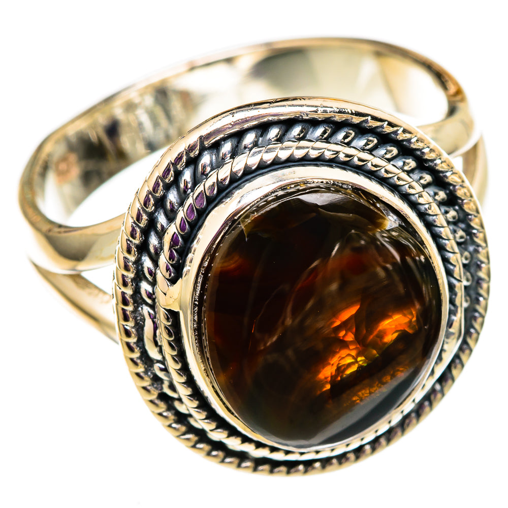 Mexican Fire Agate Rings handcrafted by Ana Silver Co - RING105813 - Photo 2