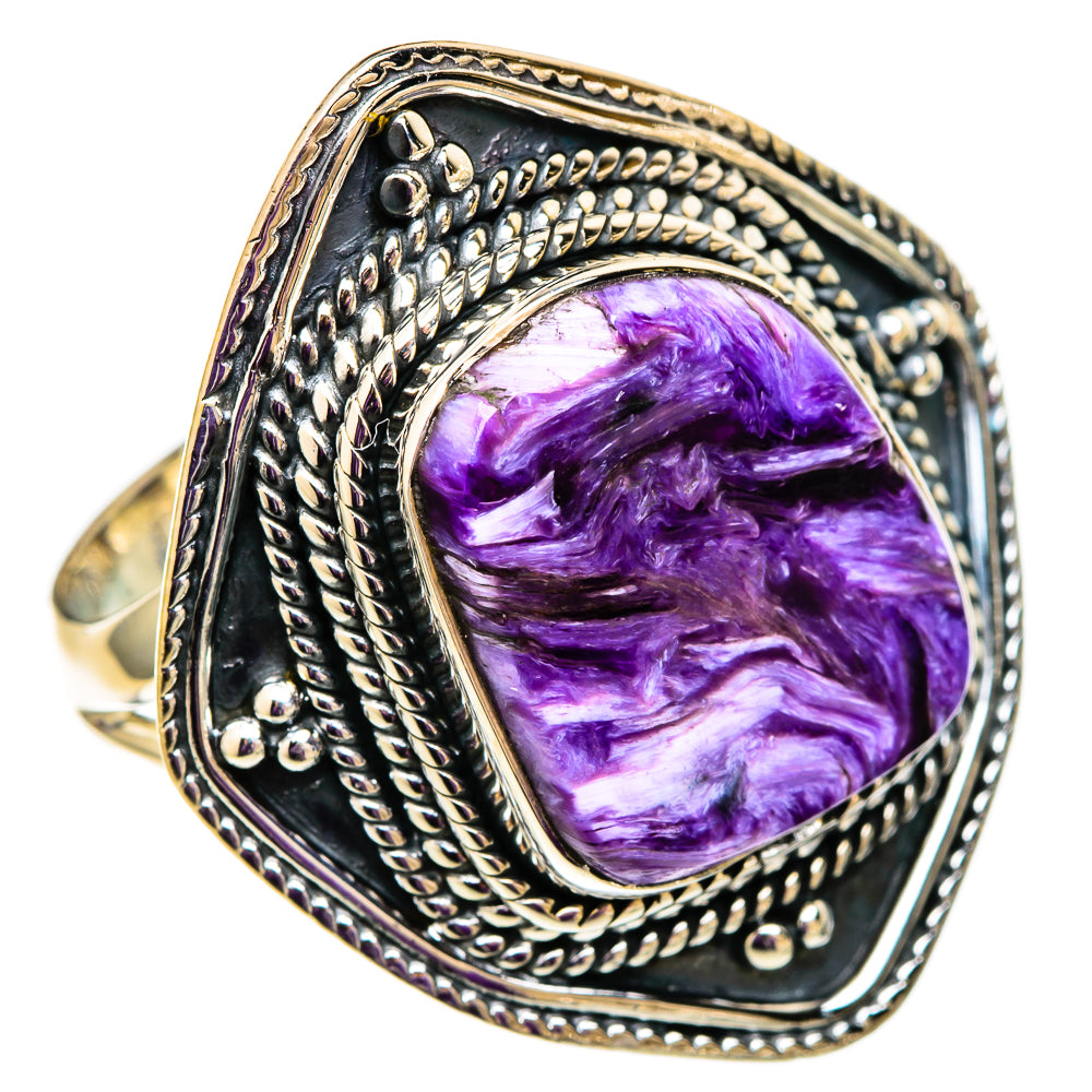 Charoite Rings handcrafted by Ana Silver Co - RING105831 - Photo 2