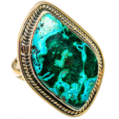Chrysocolla In Malachite Rings handcrafted by Ana Silver Co - RING105843 - Photo 2