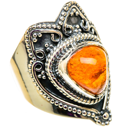 Mexican Fire Opal Rings handcrafted by Ana Silver Co - RING105846 - Photo 2