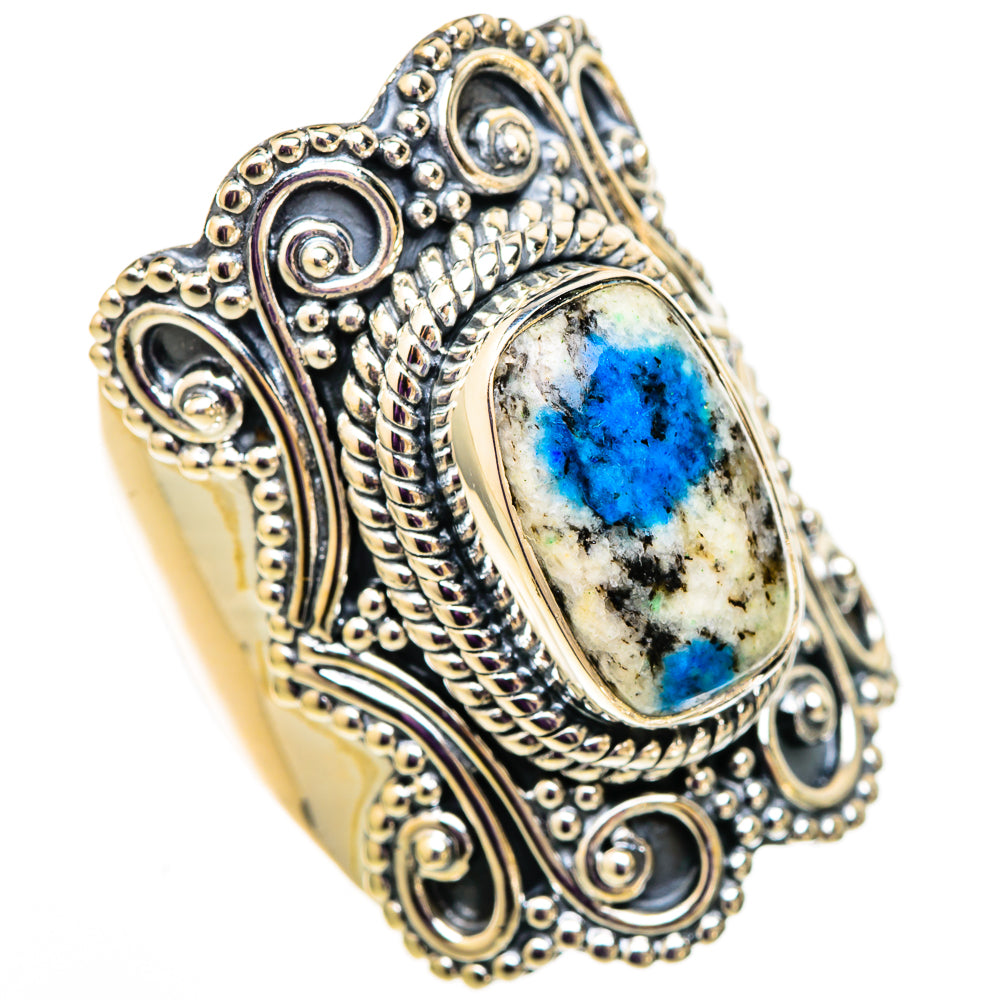 K2 Blue Azurite Rings handcrafted by Ana Silver Co - RING105849 - Photo 2