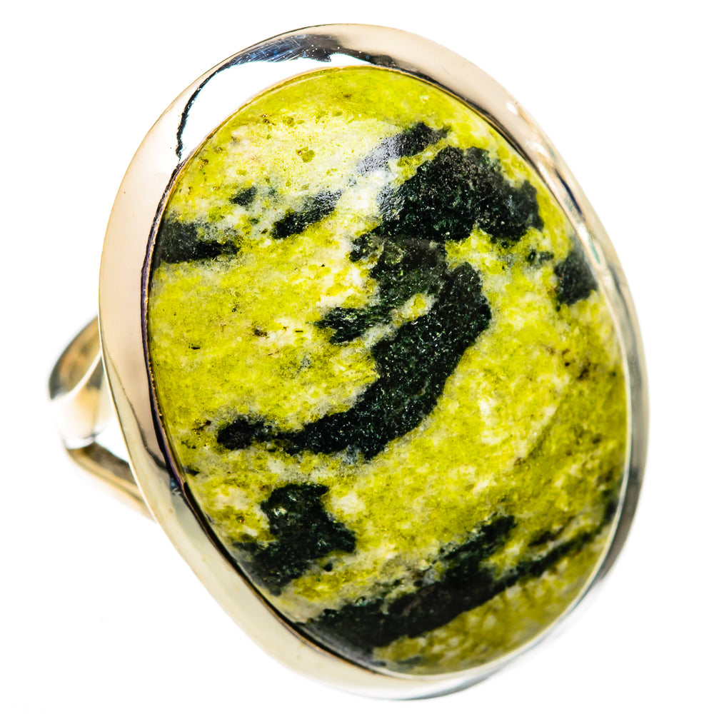 Serpentine Stone Rings handcrafted by Ana Silver Co - RING105859 - Photo 2