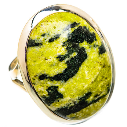Serpentine Stone Rings handcrafted by Ana Silver Co - RING105859 - Photo 2