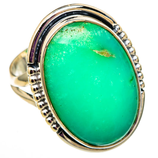 Chrysoprase Rings handcrafted by Ana Silver Co - RING105861 - Photo 2