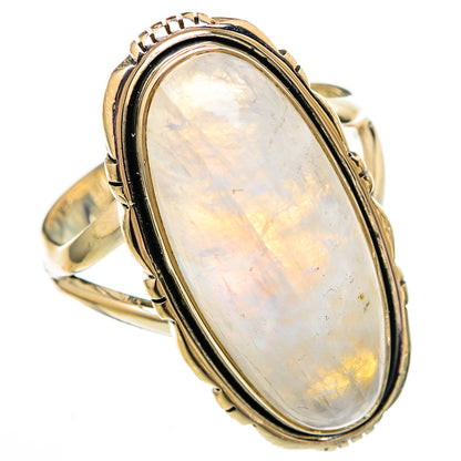 Rainbow Moonstone Rings handcrafted by Ana Silver Co - RING105883 - Photo 2
