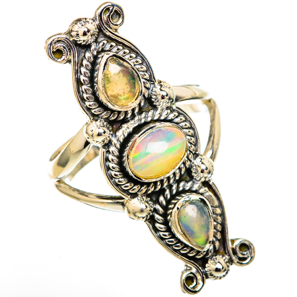 Ethiopian Opal Rings handcrafted by Ana Silver Co - RING105886 - Photo 2