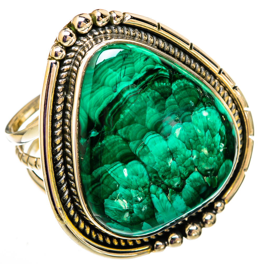 Malachite Rings handcrafted by Ana Silver Co - RING105900 - Photo 2