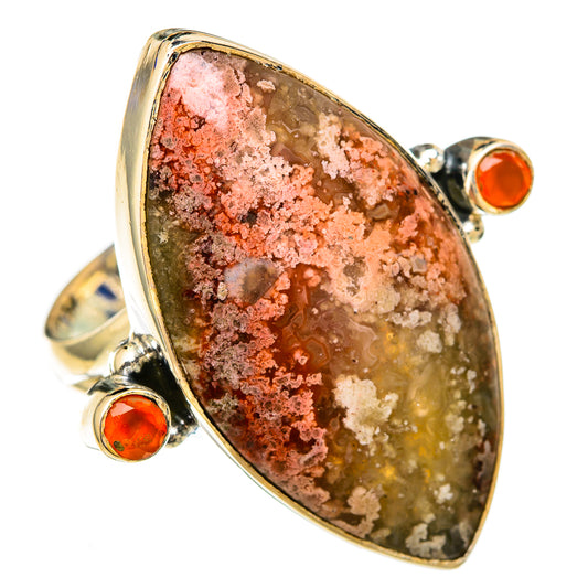 Ocean Jasper, Carnelian Rings handcrafted by Ana Silver Co - RING105908 - Photo 2