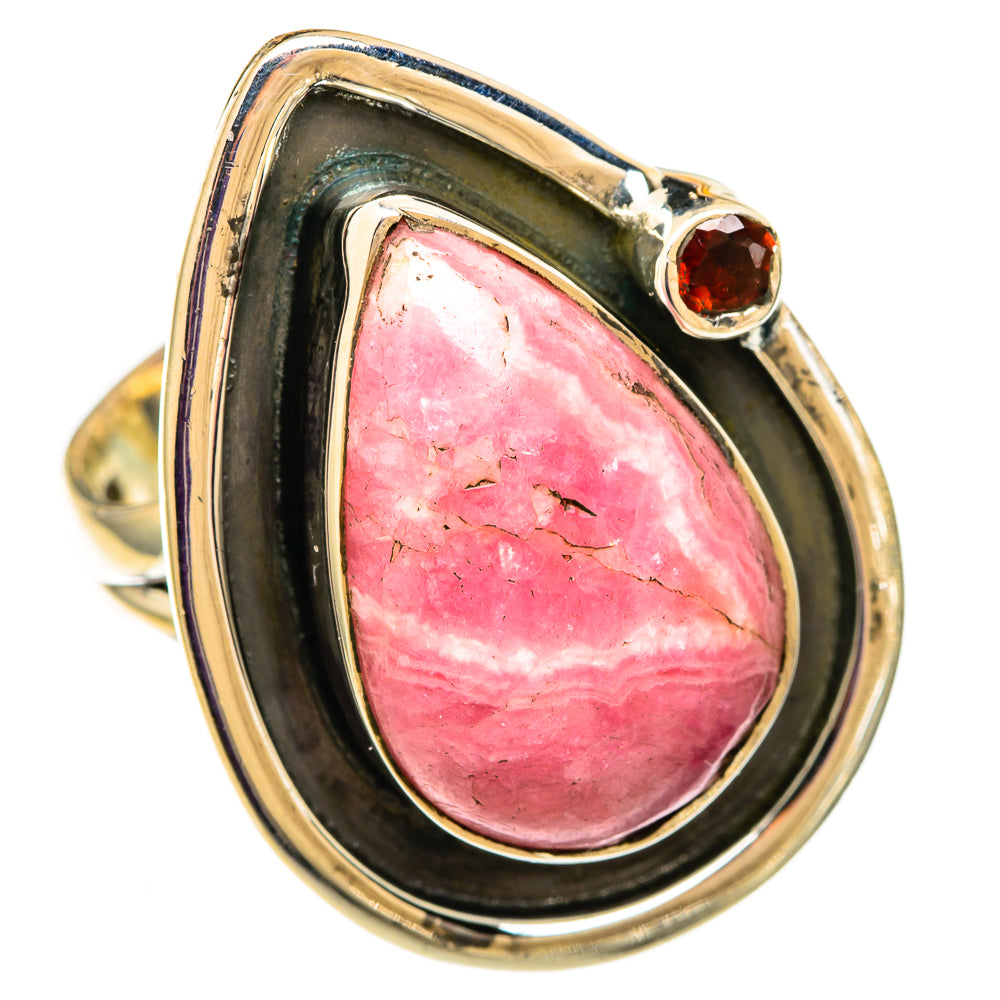Rhodochrosite, Garnet Rings handcrafted by Ana Silver Co - RING105910 - Photo 2