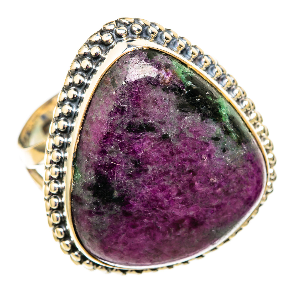 Ruby Zoisite Rings handcrafted by Ana Silver Co - RING105911 - Photo 2