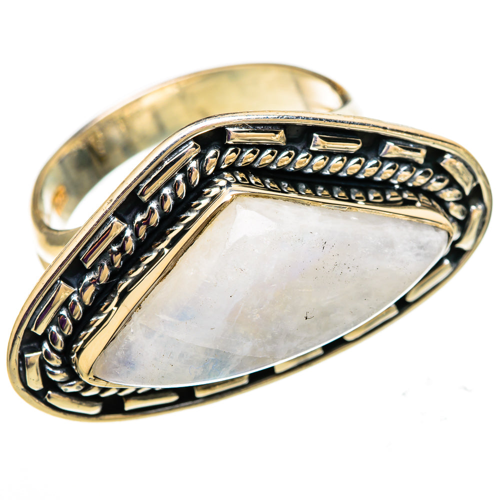 Rainbow Moonstone Rings handcrafted by Ana Silver Co - RING105922 - Photo 2