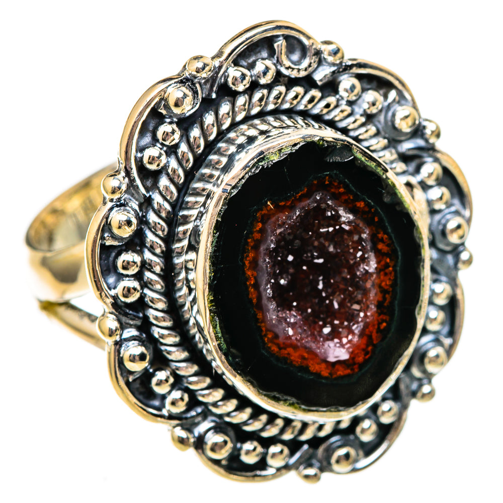 Coconut Geode Druzy Rings handcrafted by Ana Silver Co - RING105941 - Photo 2