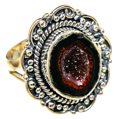 Coconut Geode Druzy Rings handcrafted by Ana Silver Co - RING105941 - Photo 2