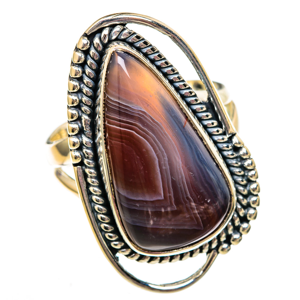 Botswana Agate Rings handcrafted by Ana Silver Co - RING105943 - Photo 2