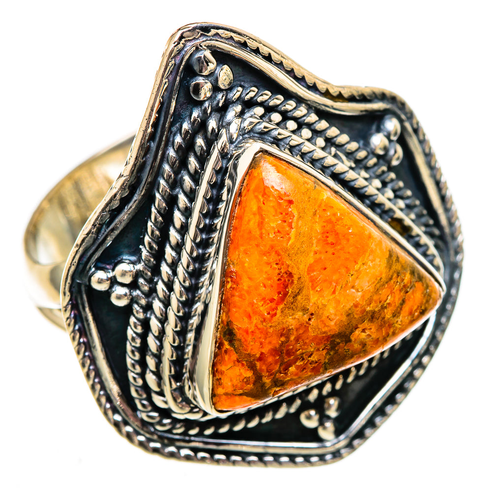 Sponge Coral Rings handcrafted by Ana Silver Co - RING105946 - Photo 2