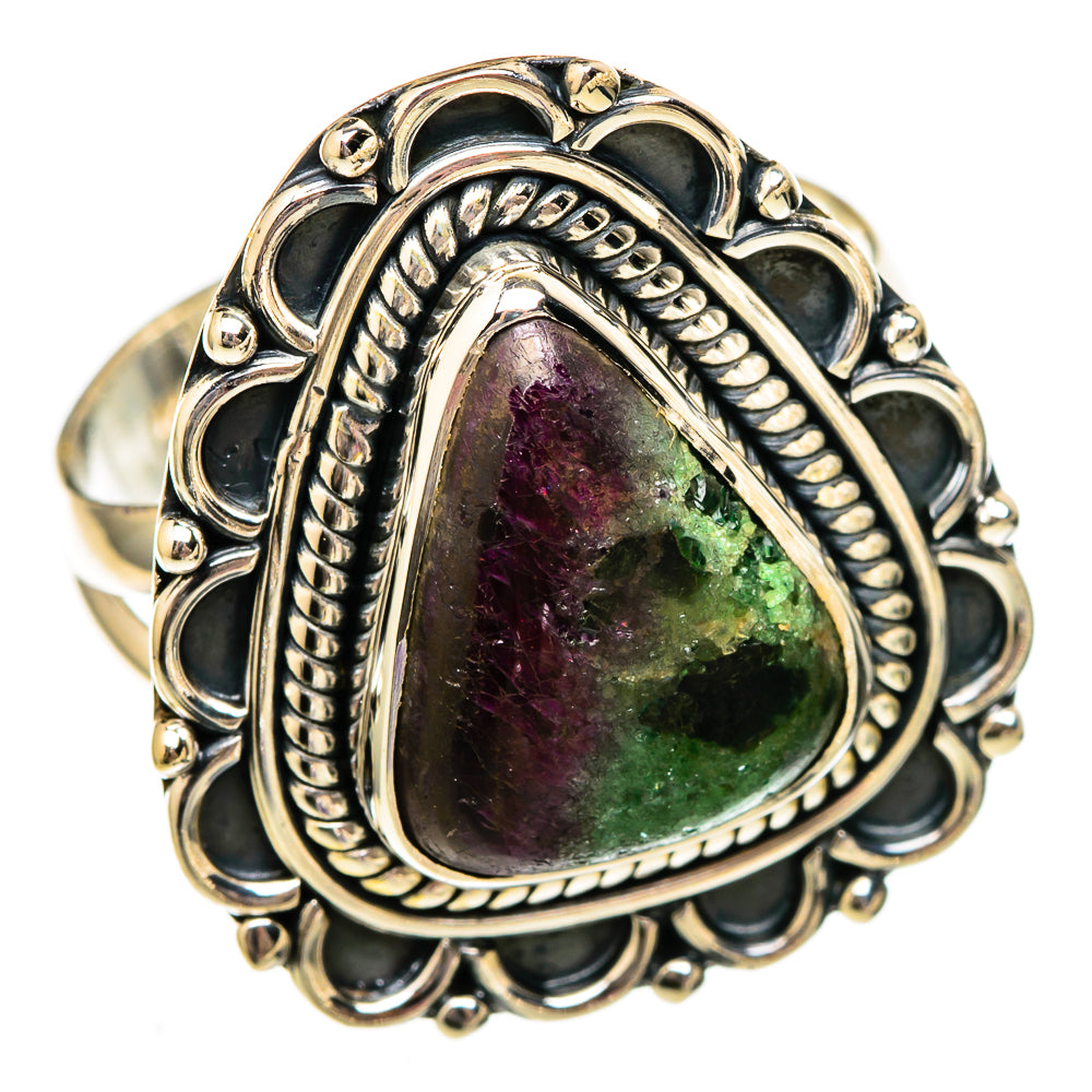 Ruby Zoisite Rings handcrafted by Ana Silver Co - RING105963 - Photo 2