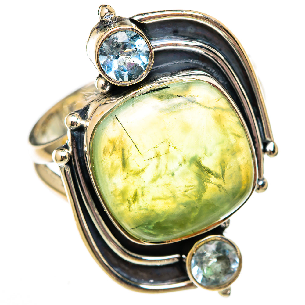 Prehnite Rings handcrafted by Ana Silver Co - RING105977 - Photo 2