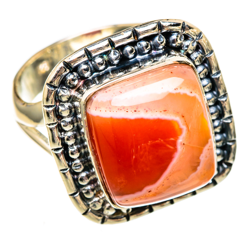 Red Botswana Agate Rings handcrafted by Ana Silver Co - RING105986 - Photo 2
