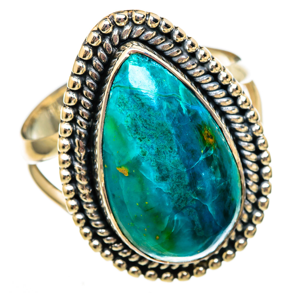 Chrysocolla Rings handcrafted by Ana Silver Co - RING106012 - Photo 2
